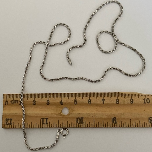 Unisex 2mm rope chain 925 silver necklace 19.5 inches - Picture 4 of 6
